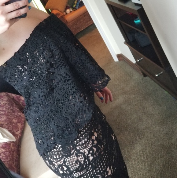 Elie Tahari lace cocktail dress,black,sz 6,$426
